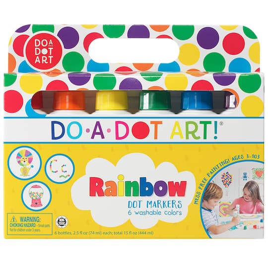 6 Packs: 6 ct. (36 total) Do-A-Dot Art® Washable Rainbow Dot Markers